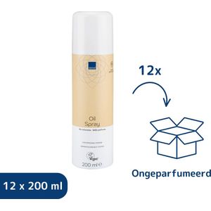 ABENA Olie Spray - Beschermende Olie voor het Hele Lichaam - Voor de Zeer Droge Huid - Bevat Vitamine E en Bisabolol - Vegan - Geschikt als Massageolie - Voordeelverpakking 12x 200ml