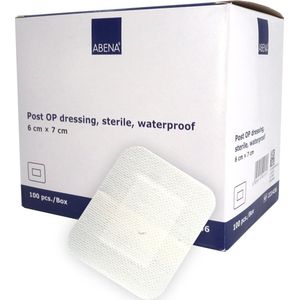 Abena - Eilandpleisters - Steriel Absorberend Wondverband - 100 Stuks - 6 cm x 7 cm