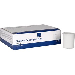 Abena Fixatieverband Fine - 20 Rollen Verband - 4 cm x 4 m - 80% Stretch - voor Fixatie van Wondverband - Latexvrij