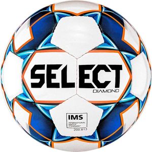 Select Diamond IMS Ball DIAMOND WHT-BLU, Unisex, Wit, Bal naar voetbal, maat: 5
