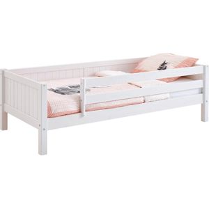 Flexworld Bedbank Puck met paneel en uitvalbeveiliging - 90 x 200 cm - wit