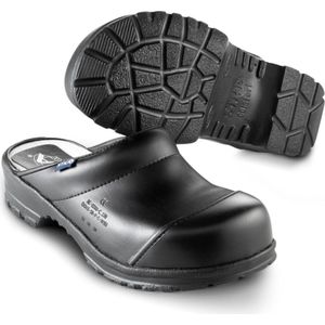 Sika - 54 Klomp Open Hak SB - Zwart - Hout - Stalen Neus