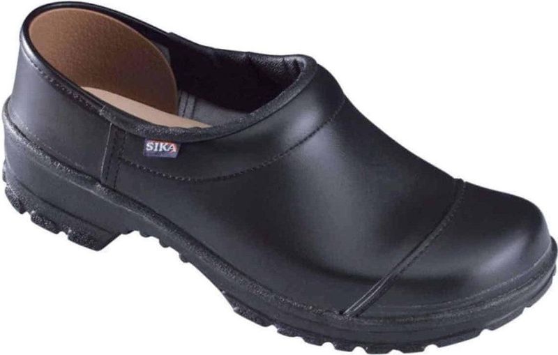 Sika - 2530 Klompen - Zwart - Leer - Waterbestendig, Slipweerstand