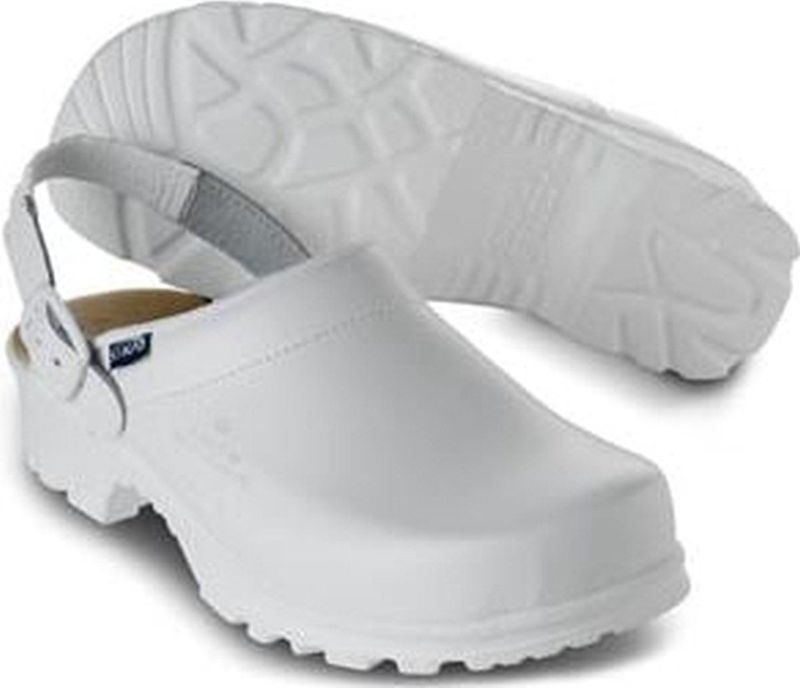 Sika 8185 Flex Klomp Open Hak met Strap OB - Wit - Comfortabele Klomp - Antislip - Ademend - Waterbestendig
