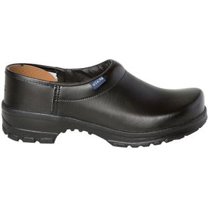 Sika - 125 Klomp - Zwart - Permair Leer - Dichte Hak