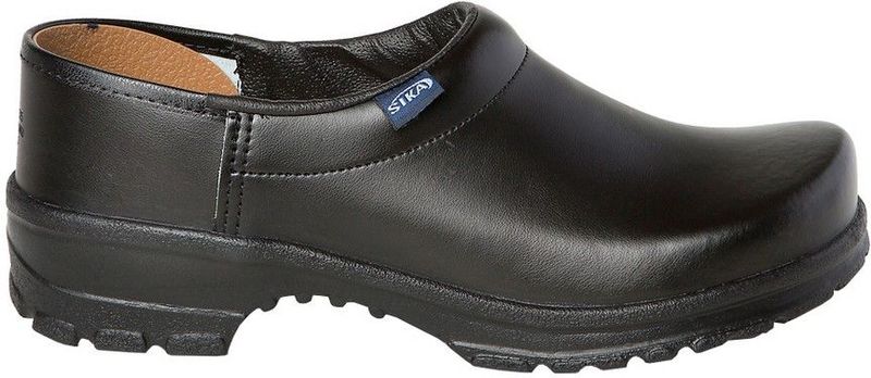 Sika - 125 Klomp - Zwart - Permair Leer - Dichte Hak