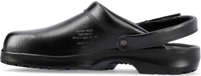 SIKA - Fusion Clog ESD met Hielriempje - Zwart - Permair-leer - OB SRC