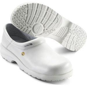 Sika - Fusion Clog - Wit - Permair Leer - ESD Goedgekeurd