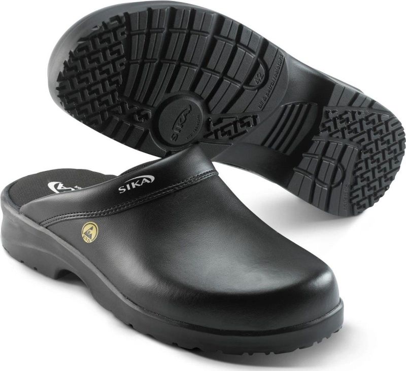 Sika - Fusion Clog - Zwart - Permair-leer - ESD-goedgekeurd