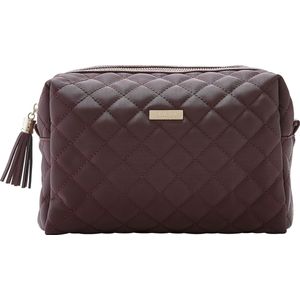 Alouette - Cosmetic Bag - Bordeaux - Gequilten Nylon - 4 Elastische Vakken
