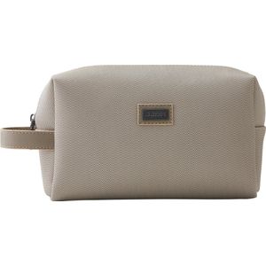 Toilettas - Sand Beige - PU - Binnenvoering Sand Beige Tone In Tone