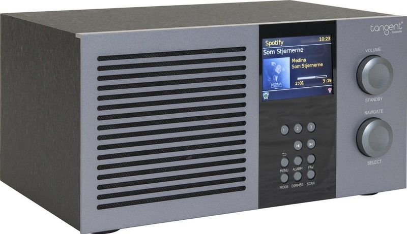 Tangent - Radio Tre - Tafelradio - Internet Radio - Zwart - Hout