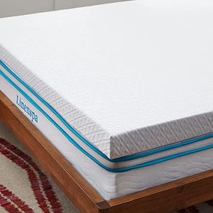 Linenspa 10 cm geltraagschuim matras met wasbare overtrek - topper 120 x 200 cm