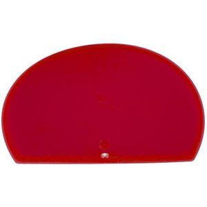 Maya Professional Tools 81916-3 flexibele deegspatel zonder gat, rond, FBK/levensmiddelhygiëne, 160 mm x 125 mm x 1,65 mm, rood