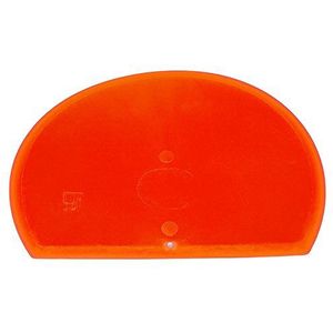 FBK 81916-7 zachte rakel voor ronde massa zonder gat, 160 x 125 x 1,65 mm, oranje