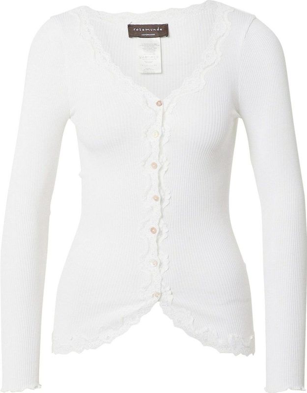 Rosemunde - Cardigan - Wit - 70% Zijde 30% Katoen
