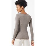 Rosemunde - RWBabette LS V-neck Regular Lace - Vest - Bruin Melange