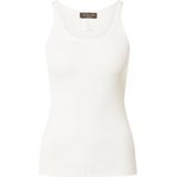 Blousetops - Irvory - 70% Zijde, 30% Katoen - Mouwloos, Aansluitend