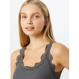 Rosemunde - Top - Donkergrijs - Mouwloos - Slanke Pasvorm