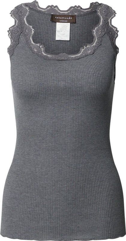 Rosemunde - Top - Donkergrijs - Mouwloos - Slanke Pasvorm
