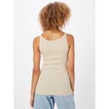 Blousetops - Cacao - 70% Zijde 30% Katoen - Mouwloos Aansluitend