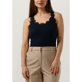 rosemunde Tanktop "Babette Silk Top", wunderschöner Vintage-Spitzenbesatz an Ausschnitt und Trägern