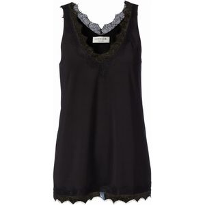 rosemunde Shirt voor eronder Billie Tank Top met prachtige vintage kanten afwerking aan de v-hals en zoom