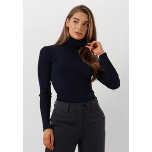 Rosemunde Silk T-shirt W Roller Neck Truien vesten Dames - Sweater - Hoodie - Vest- Donkerblauw