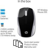 HP - Wireless Mouse 200 - Pike - Silver - Draadloos