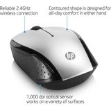 HP 200 Black Wireless Mouse muis Kantoor Ambidextrous RF Draadloos Optisch 1000 DPI