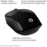 HP 200 Black Wireless Mouse muis Kantoor Ambidextrous RF Draadloos Optisch 1000 DPI