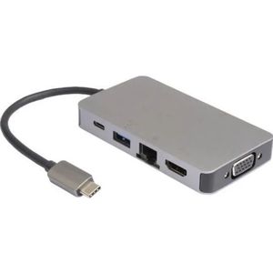 Microconnect USB-C Laptop Dock - Grijs - USB 3.2 Gen 1 - Bedraad