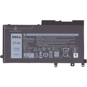 Dell Btry Pri 51whr 3c Lith Byd (3 Cellen, 4470 mAh), Notebook batterij, Zwart
