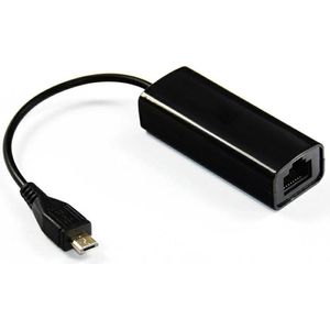 MicroConnect - USBMICROETHBB - Netwerkadapter - Zwart - Micro-USB naar Ethernet