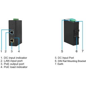 MicroConnect - PoE Injector - 30W - Binnengebruik - 55Vdc