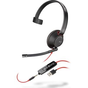 Poly - Blackwire 5210 - Kantoorheadset - Zwart - Bedraad - USB-A