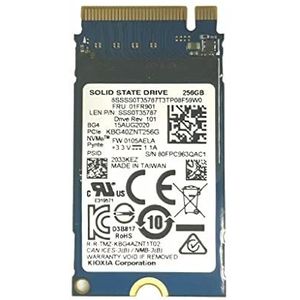 Lenovo TOSHIBA BG4 256 GB M.2 PCIe 2242 KBG40ZNT256G SSD (256 GB, M.2 2242), SSD