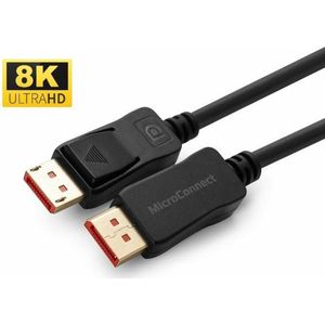 Microconnect DisplayPort v1.4 Kabel - 1 Meter - Ultra HD 8K @ 60Hz - Gold-plated Connectors