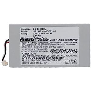 CoreParts Reserveonderdeel batterij voor Game Console 3,44Wh Li-ion 3,7V 930mAh, W125990738 (3,44Wh Li-ion 3,7V 930mAh Wit Grijs voor Sony Game Console PSP GO, PSP-N100, PSP-NA1006)