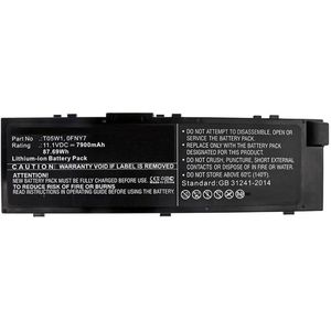 CoreParts - Laptopbatterij - Zwart - 7900 mAh - Compatibel met Dell Precision