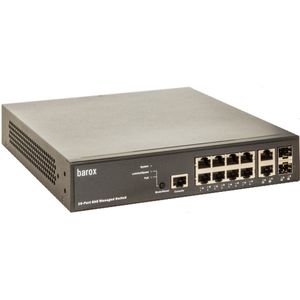 Barox RY-LGSP23-10G - Beheerd - L2/L3 - Gigabit Ethernet (8 ports), Netwerkschakelaar, Zwart