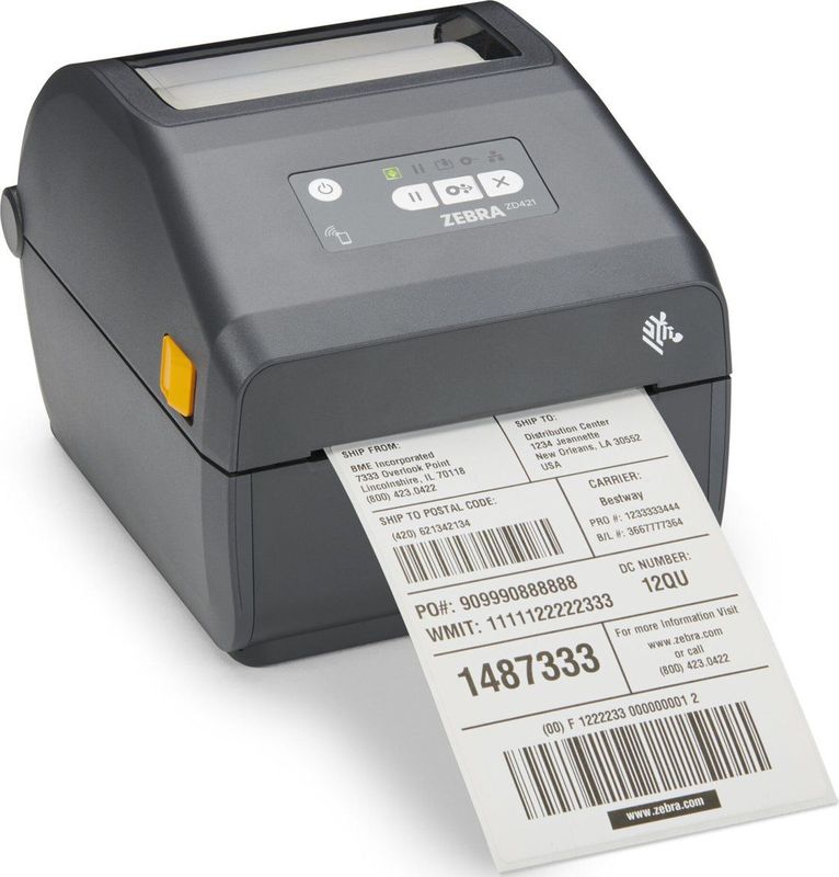 Zebra - ZD421t - Labelprinter - Grijs - 203 dpi - USB, BT, WLAN