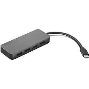 Lenovo [Adapter] 4-poorts USB-A-hub met USB-C-stekker, werkt met Chromebook (WWCB), zwart
