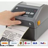 Zebra - ZD621d - Desktop Labelprinter - Grijs - 203 dpi - USB - Bluetooth - Ethernet