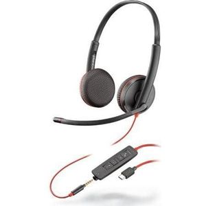 Plantronics - Blackwire C3225 - Headset - Zwart - USB-C