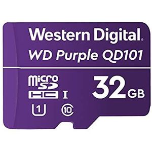 Western Digital WD Purpere SC QD101 32GB Smart Video Surveillance microSDHC-kaart, Ultra Endurance tot 16 TBW