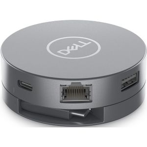 Dell - DA305 - USB-C Multiport-adapter - Zilver - 6-in-1