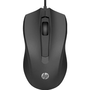 HP 100 Muis (Bedraad USB) Zwart