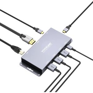Vivolink - VLUSBCHUB2 - 4K USB-C Hub - Zwart - Aluminium