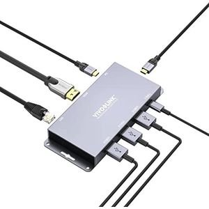 Vivolink VLUSBCHUB2 interface hub USB 3.2 Gen 2 (3.1 Gen 2) Type-C 10000 Mbit/s Grijs